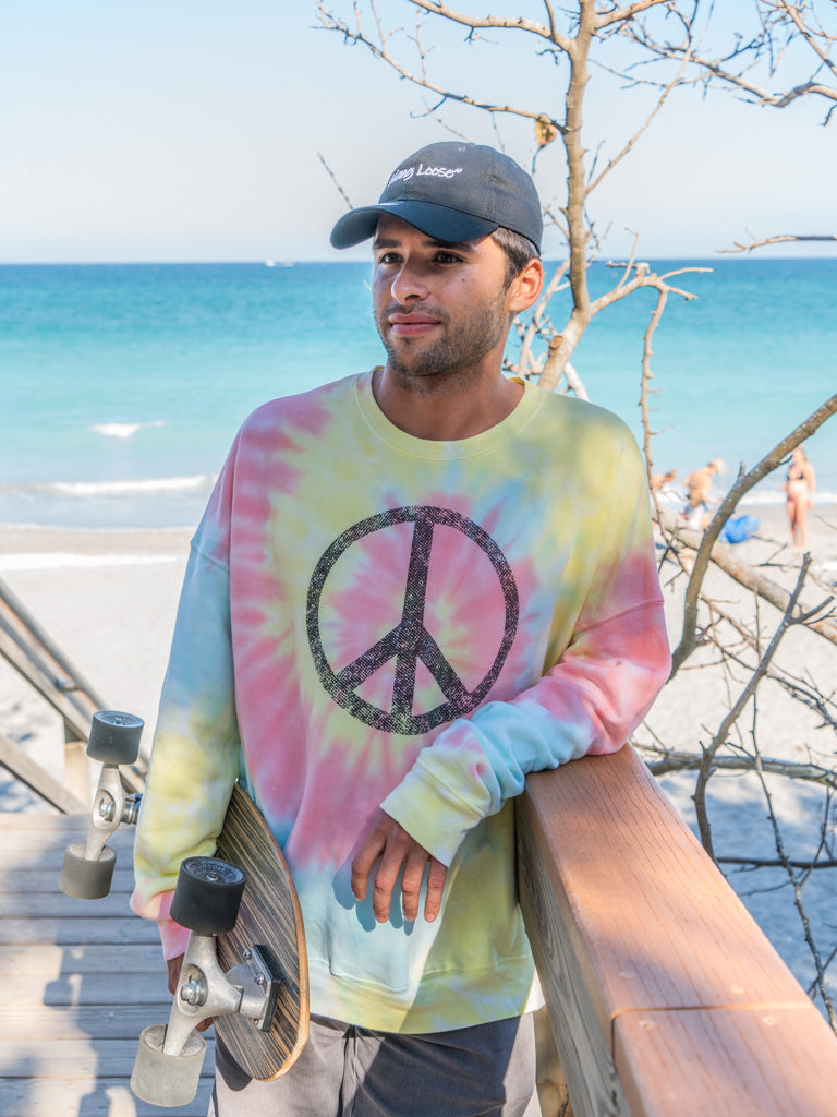 Unisex Tie Dye Pullover Sweatshirt