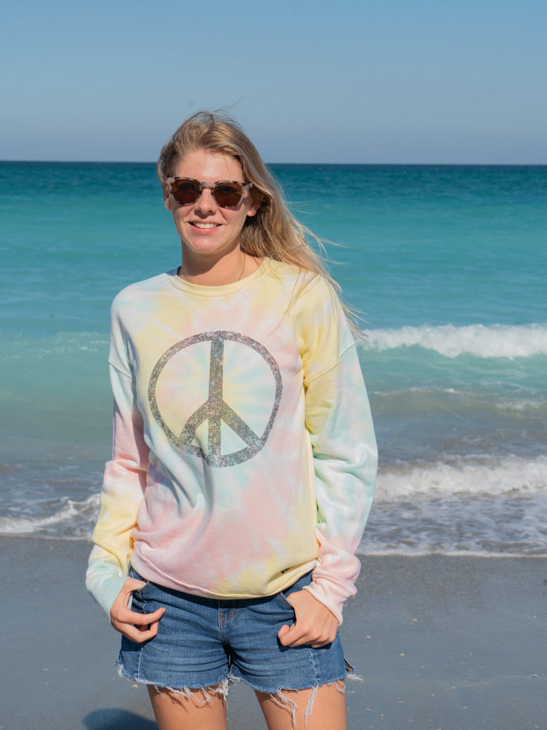Unisex Tie Dye Pullover Sweatshirt