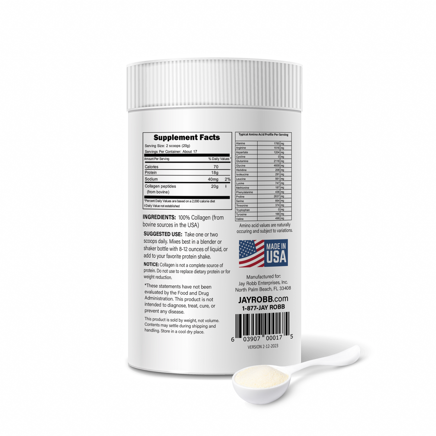 100% Collagen Peptides Powder