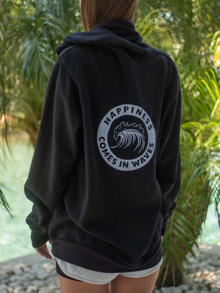Unisex Happiness Waves Zip Hoodie
