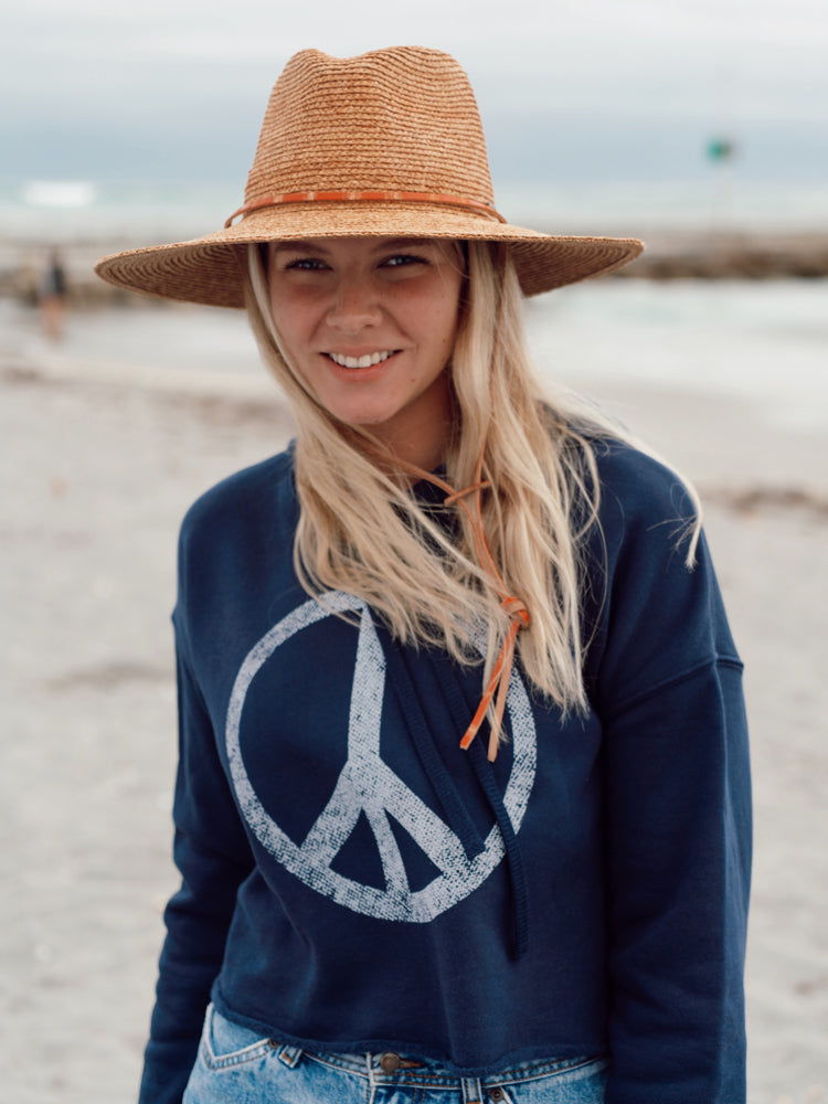 Women's Giant Peace Cropped Pullover Hoodie
