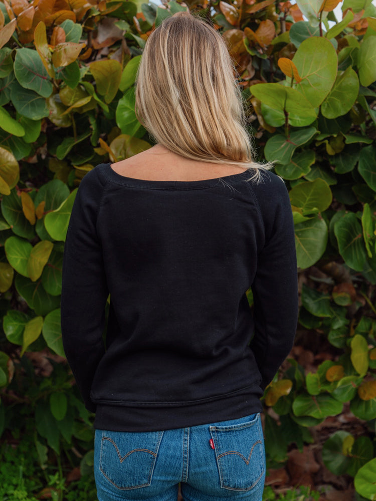 Women's Peace Hand Wide Neck Fleece