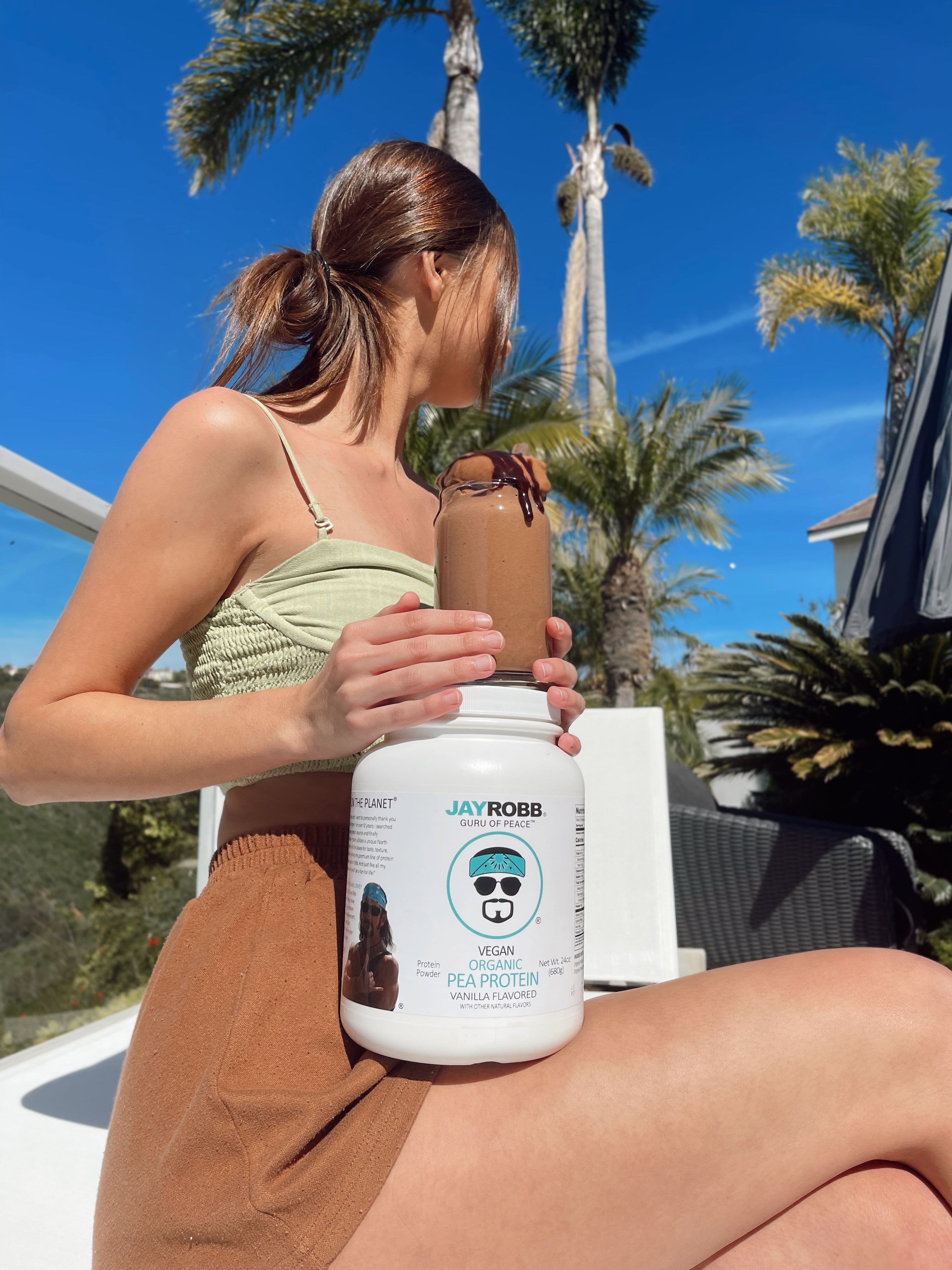 Chocolate Pea Protein Nice Cream Shake Jay Robb Protein