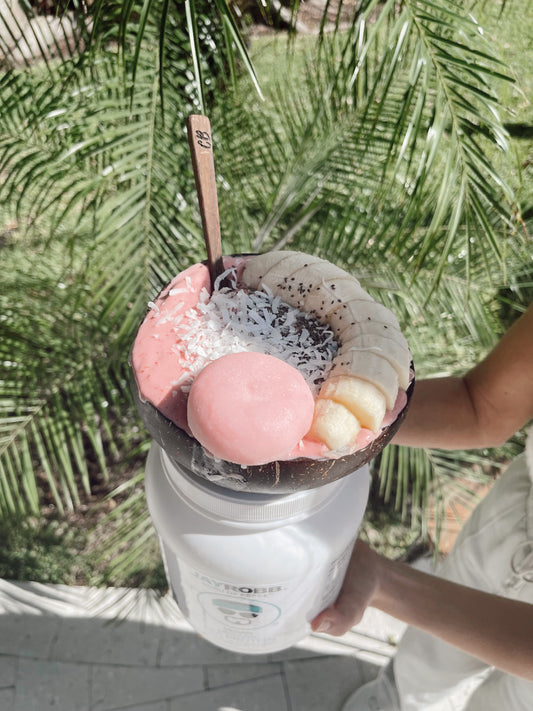 Strawberry Coconut Mochi Bowl