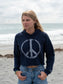 Women's Giant Peace Cropped Pullover Hoodie
