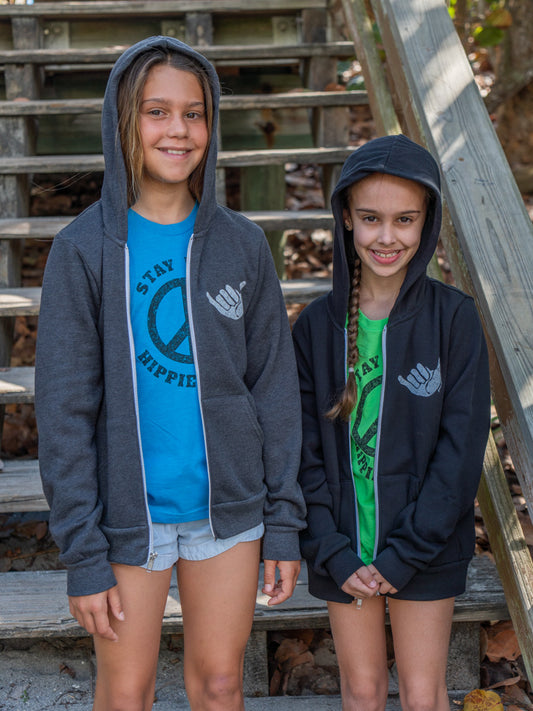 Youth Double Hang Loose Zip Hoodie