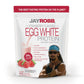 Jay Robb strawberry flavored egg white protein package on a white background