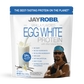 Jay Robb vanilla flavored egg white protein package on a white background
