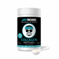 Jay Robb collagen peptides supplement container with a spoonful of powder on a white background