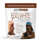 Jay Robb chocolate flavored egg white protein package on a white background