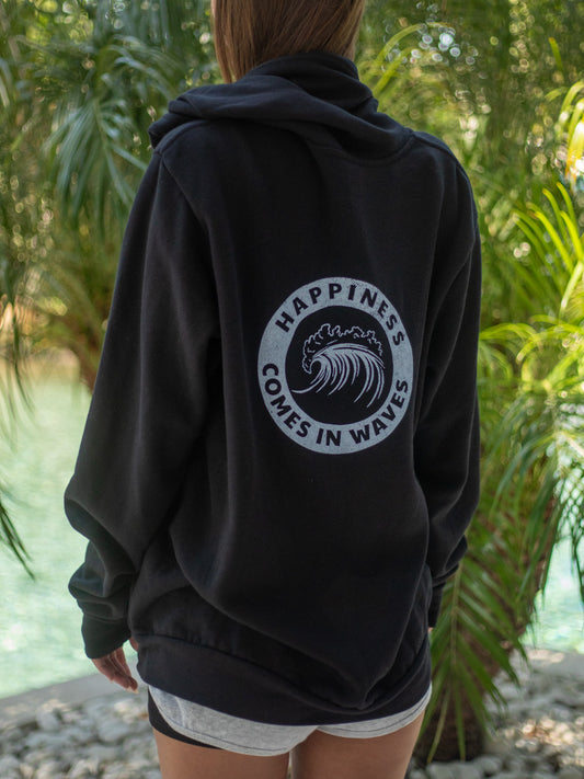 Unisex Happiness Waves Zip Hoodie