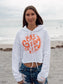 Women's Be Groovy Cropped Pullover Hoodie